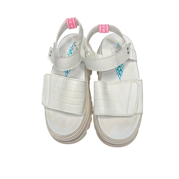 Coolway White Platform Sandals Casual Classic Streetwear Open Toe Size 8 - Picture 1 of 8